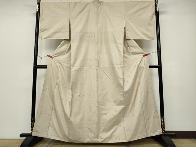 平和屋着物●東郷織物謹製 本場大島紬 横段丸文 正絹 逸品 CAAY4992ut
