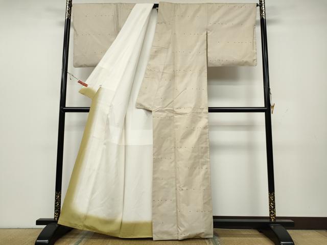平和屋着物●東郷織物謹製 本場大島紬 横段丸文 正絹 逸品 CAAY4992ut