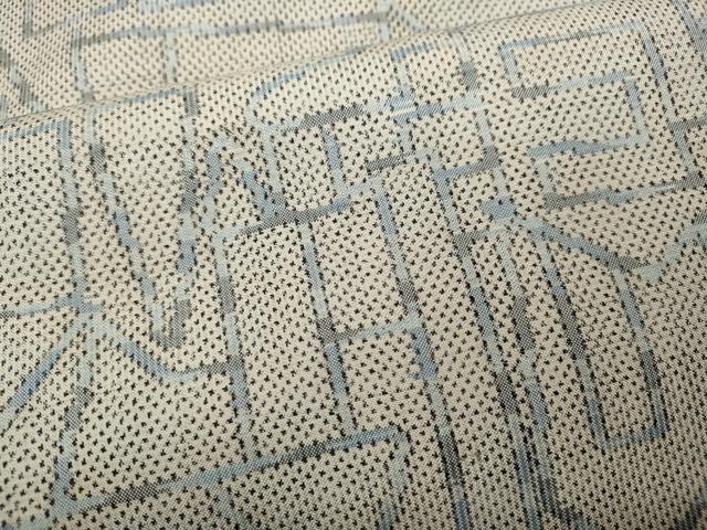 平和屋着物●本場大島紬 白大島 7マルキ 吉祥文 三越扱い 正絹 逸品 CAAY5009ut