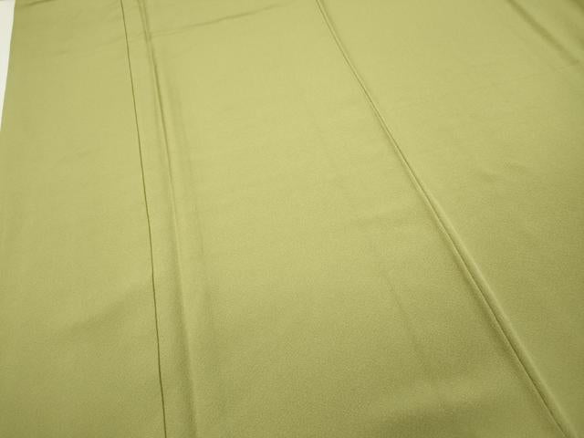 平和屋着物●上質な色無地 抹茶色 正絹 逸品 未使用 CAAY5068ut