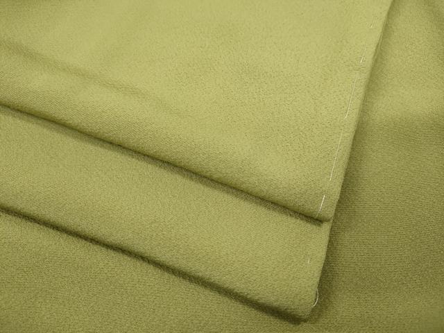 平和屋着物●上質な色無地 抹茶色 正絹 逸品 未使用 CAAY5068ut
