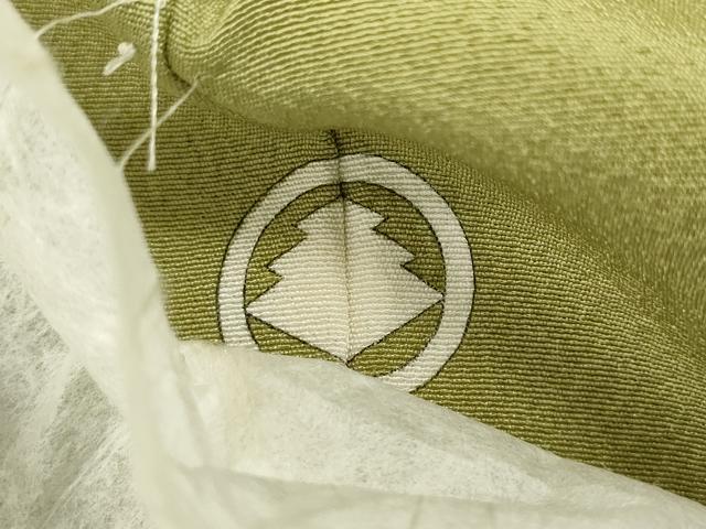 平和屋着物●上質な色無地 抹茶色 正絹 逸品 未使用 CAAY5068ut