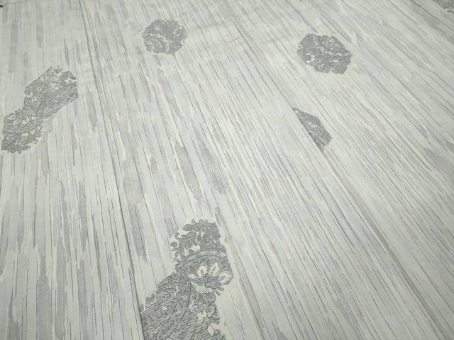 平和屋着物●上質な紬 亀甲花文 正絹 逸品 CAAY5095ut
