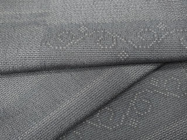 平和屋着物●本塩沢 110亀甲 横段吉祥文 正絹 逸品 CAAY5114ut