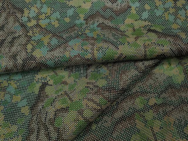平和屋着物●本場大島紬 7マルキ 遠山樹林文 正絹 逸品 CAAY5138ut