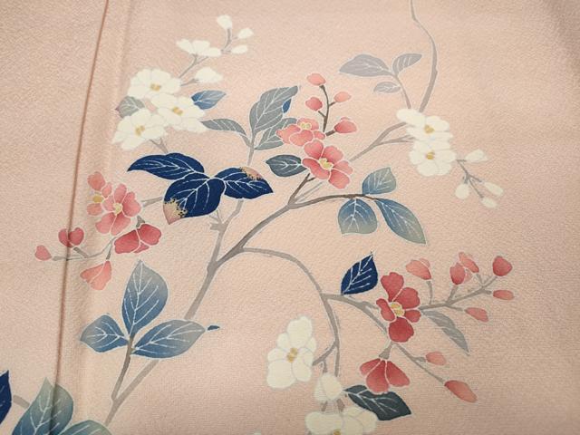 平和屋着物●訪問着 友禅 枝花文 暈し染め 正絹 逸品 CAAY5154ut