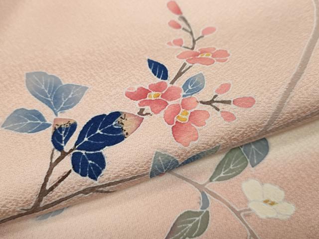 平和屋着物●訪問着 友禅 枝花文 暈し染め 正絹 逸品 CAAY5154ut
