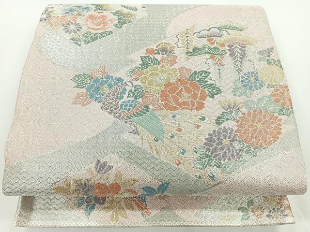 平和屋着物◎九百佐賀錦 六通柄袋帯 花鳥錦綾秀華 金銀糸 正絹 逸品 CAAY5266nb