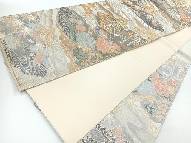平和屋着物◎六通柄袋帯 古典絵巻 金銀糸 正絹 逸品 CAAY5400nb
