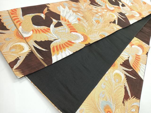 平和屋着物◎六通柄袋帯 鳳凰花文 金銀糸 正絹 逸品 CAAY5490nb