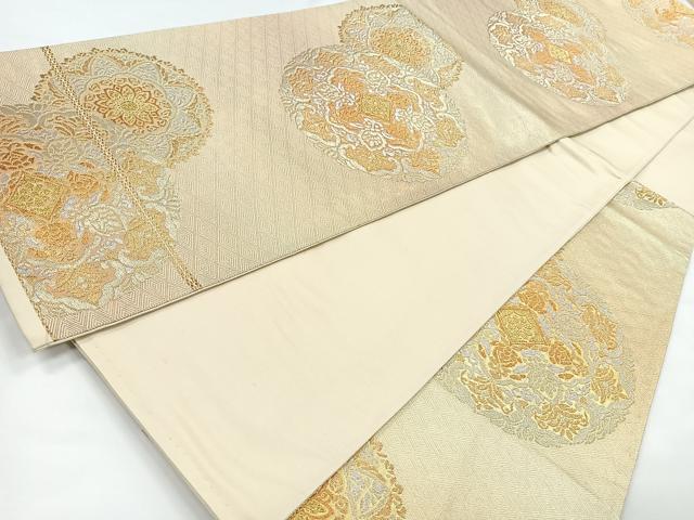 平和屋着物◎六通柄袋帯 宝相華 金銀糸 正絹 逸品 CAAY5545nb