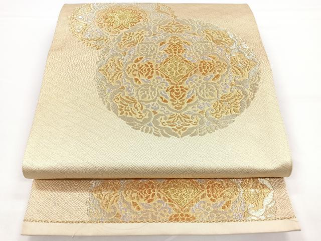 平和屋着物◎六通柄袋帯 宝相華 金銀糸 正絹 逸品 CAAY5545nb