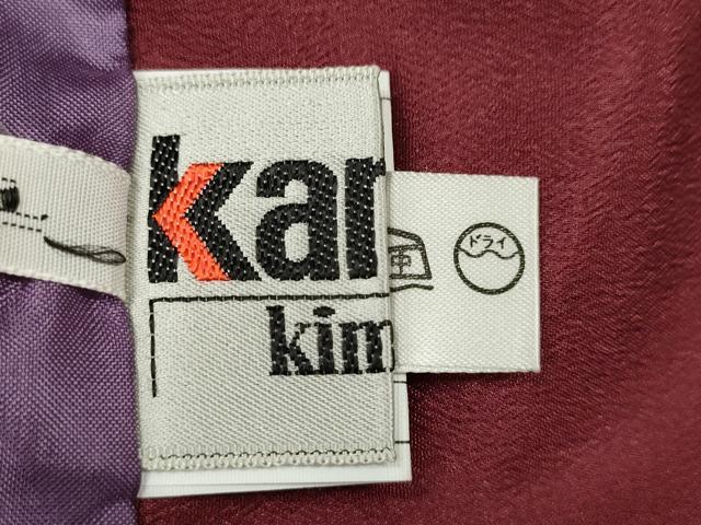平和屋着物●世界的ファッションデザイナー 山本寛斎 kansaiブランド 小振袖 二尺袖 山吹茶色 孔雀草花文 金銀彩 洗える着物CAAY6207ze