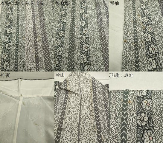 平和屋着物●上質な紬 アンサンブル 花間道 正絹 逸品 CAAY6761gh