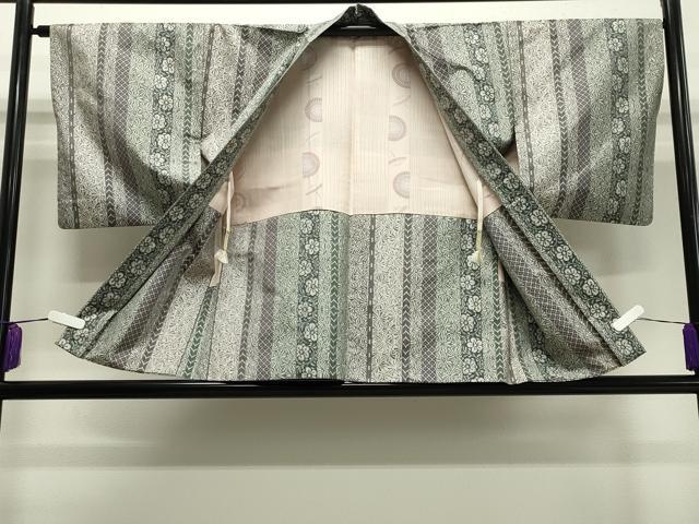 平和屋着物●上質な紬 アンサンブル 花間道 正絹 逸品 CAAY6761gh