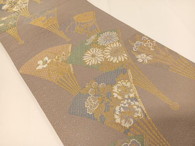 平和屋着物▼六通柄袋帯 名宝琳派 金銀糸 正絹 逸品 CAAY6957vp