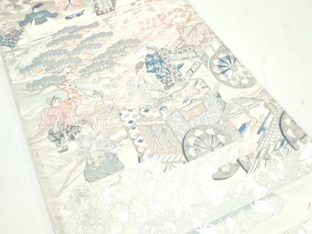 平和屋着物◎六通柄袋帯 春空き鎌倉 金銀糸 正絹 逸品 CAAY7280th