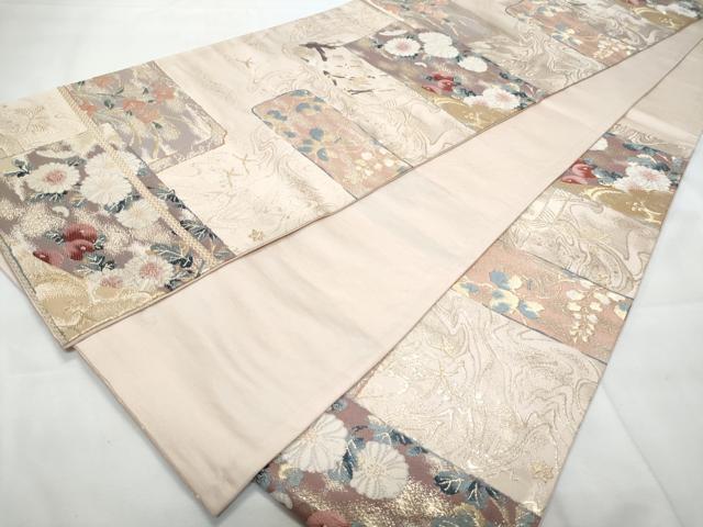 平和屋着物◎六通柄袋帯 唐織 陶彩文様 金糸 正絹 逸品 CAAY7789fb