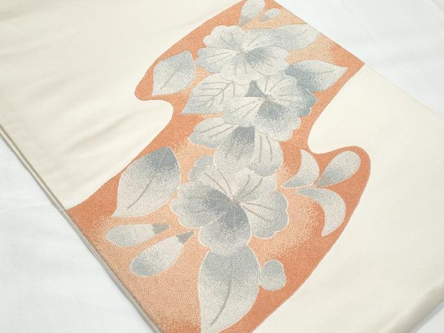 平和屋着物◎中国三大刺繍 相良刺繍 太鼓柄袋帯 総刺繍 草花文 正絹 逸品 CAAY7806fb