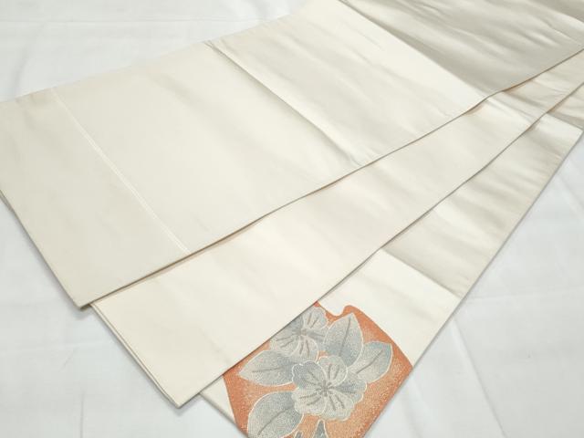 平和屋着物◎中国三大刺繍 相良刺繍 太鼓柄袋帯 総刺繍 草花文 正絹 逸品 CAAY7806fb