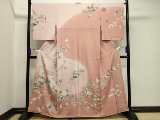 平和屋着物●訪問着 友禅 作家物 枝花文 暈し染め 正絹 逸品 CAAY8059gh