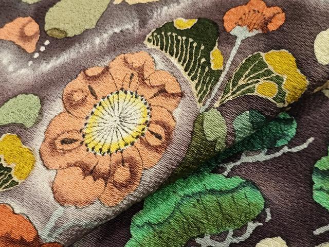 平和屋着物●訪問着 作家物 辻が花 暈し染め 鬼しぼ縮緬 ロング丈 正絹 逸品 CAAY8068gh