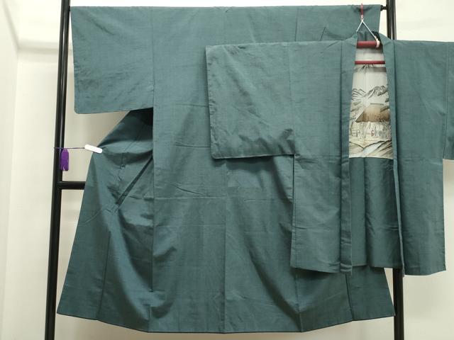 平和屋着物●男性 紬 アンサンブル 霞文 正絹 逸品 CAAY8076gh