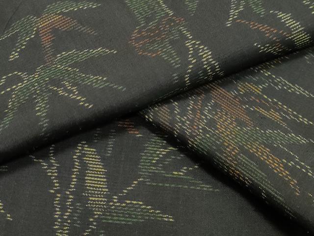 平和屋着物●本場大島紬 笹竹文 正絹 逸品 CAAY8102gh