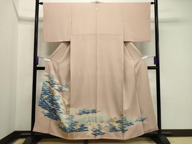 平和屋着物●本加賀友禅作家 大村洋子 色留袖 千鳥 浜松文 正絹 逸品 CAAY8131gh