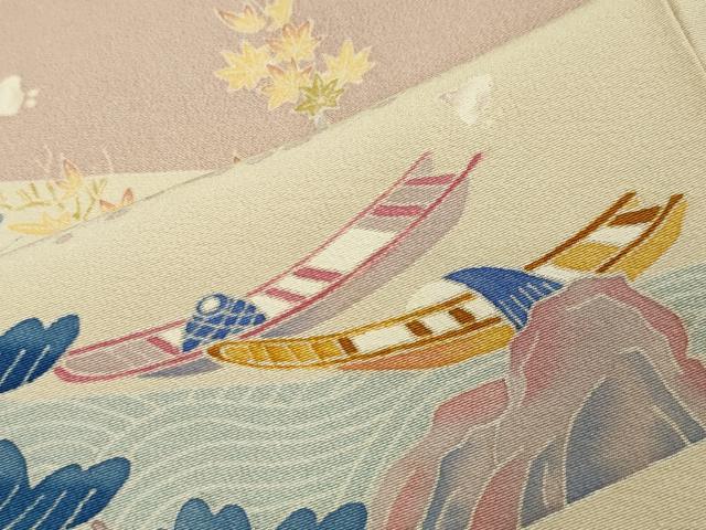 平和屋着物●本加賀友禅作家 大村洋子 色留袖 千鳥 浜松文 正絹 逸品 CAAY8131gh