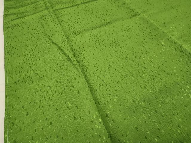 平和屋着物●小振袖 二尺袖 孔雀花文 苔色 金銀彩 洗える着物 CAAY8168gh