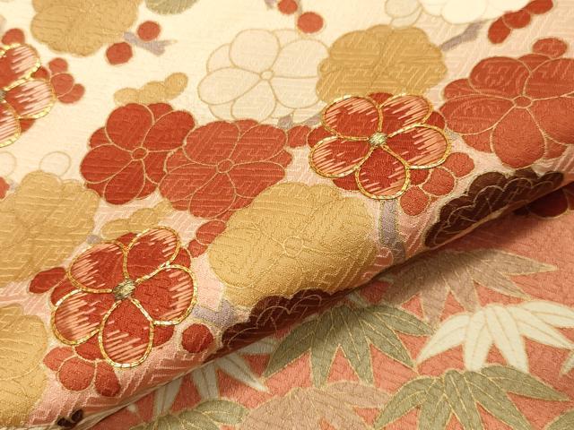 平和屋着物●訪問着 駒刺繍 松竹梅文 暈し染め 金銀彩 正絹 逸品 CAAY8173gh