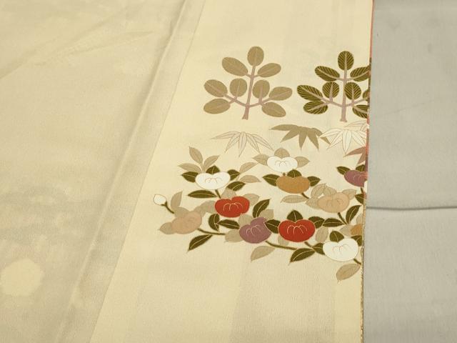 平和屋着物●訪問着 駒刺繍 松竹梅文 暈し染め 金銀彩 正絹 逸品 CAAY8173gh