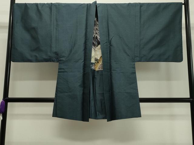 平和屋着物●男性 本場大島紬 アンサンブル 80亀甲 総詰め 正絹 逸品 CAAY8220gh