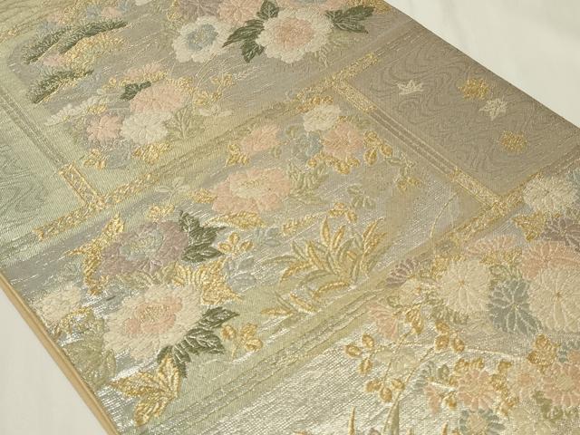 平和屋着物◎六通柄袋帯 琳派絵図 書院春秋文 金銀糸 正絹 逸品 CAAY8826in