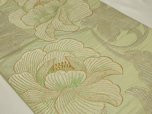 平和屋着物◎六通柄袋帯 草花文 金銀糸 正絹 逸品 CAAY8830in