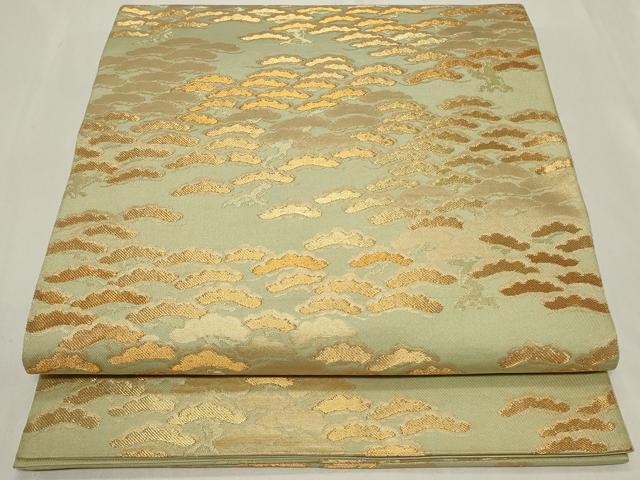 平和屋着物◎六通柄 本袋帯 枝松文 金糸 正絹 逸品 CAAY8859in