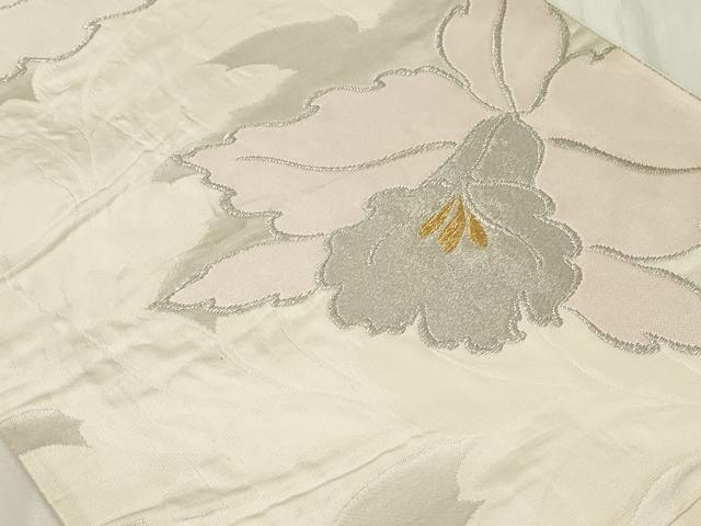 平和屋着物◎六通柄袋帯 舞花文 金銀糸 正絹 逸品 CAAY8871in