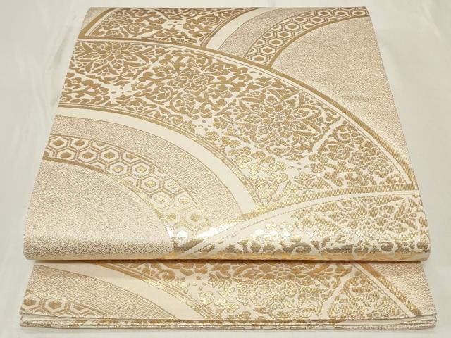 平和屋着物◎六通柄袋帯 吉祥正倉院花文 金糸 正絹 逸品 CAAY8909in