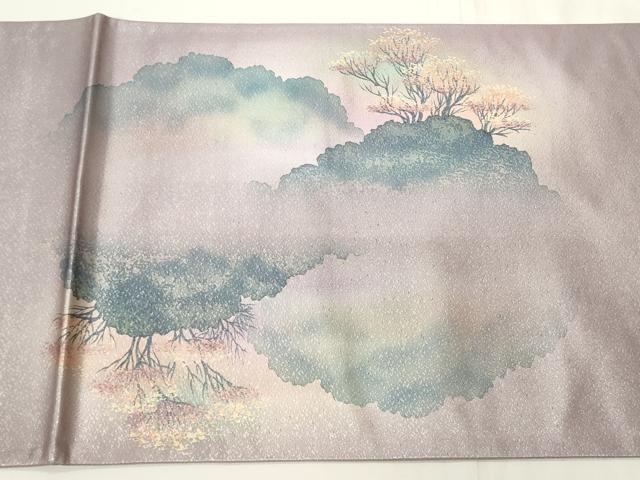 平和屋着物◎太鼓柄袋帯 風景シルエット 正絹 逸品 CAAY8934in
