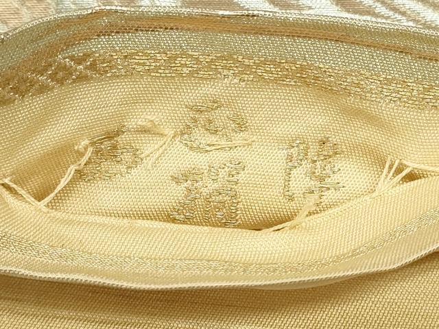 平和屋着物◎西陣 六通柄 京袋帯 流水文 金糸 正絹 逸品 CAAY8996in