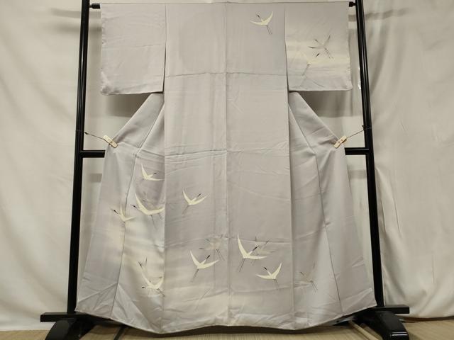 平和屋着物■訪問着 飛鶴文 暈し染め 正絹 逸品 CAAY9189in