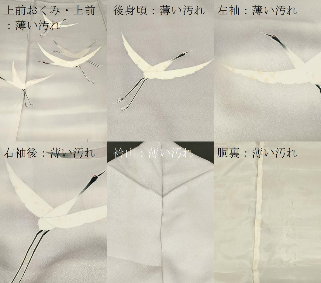 平和屋着物■訪問着 飛鶴文 暈し染め 正絹 逸品 CAAY9189in