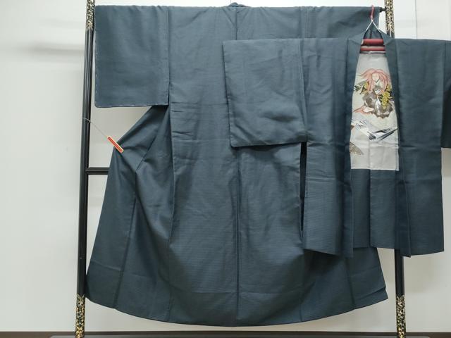 平和屋着物●男性 紬 アンサンブル 100亀甲 正絹 逸品 CAAY9506th