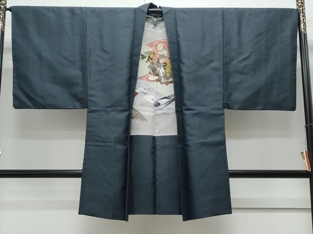 平和屋着物●男性 紬 アンサンブル 100亀甲 正絹 逸品 CAAY9506th