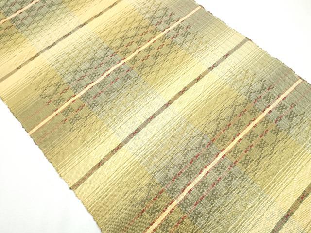平和屋着物●八寸名古屋帯 花織 正絹 逸品 CAAY9922hy