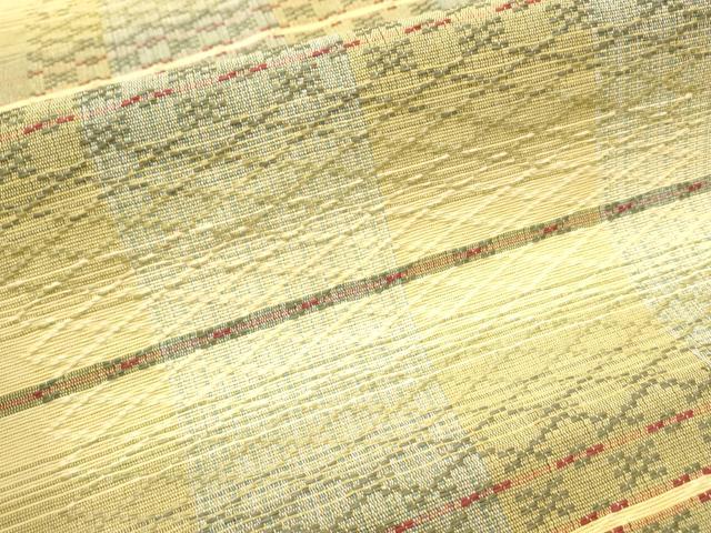 平和屋着物●八寸名古屋帯 花織 正絹 逸品 CAAY9922hy