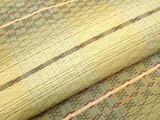 平和屋着物●八寸名古屋帯 花織 正絹 逸品 CAAY9922hy