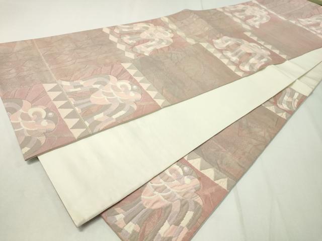 平和屋着物◎六通柄袋帯 抽象文様 正絹 逸品 CAAZ0064dy