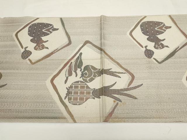 平和屋着物●本場筑前博多織 八寸名古屋帯 成り物 正絹 逸品 CAAZ0338dy
